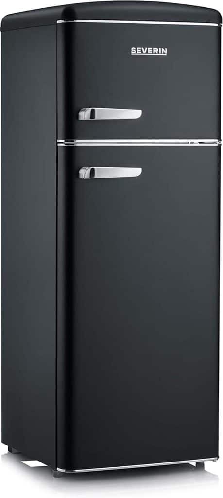 Test du réfrigérateur congélateur rétro noir mat Severin RKG 8932