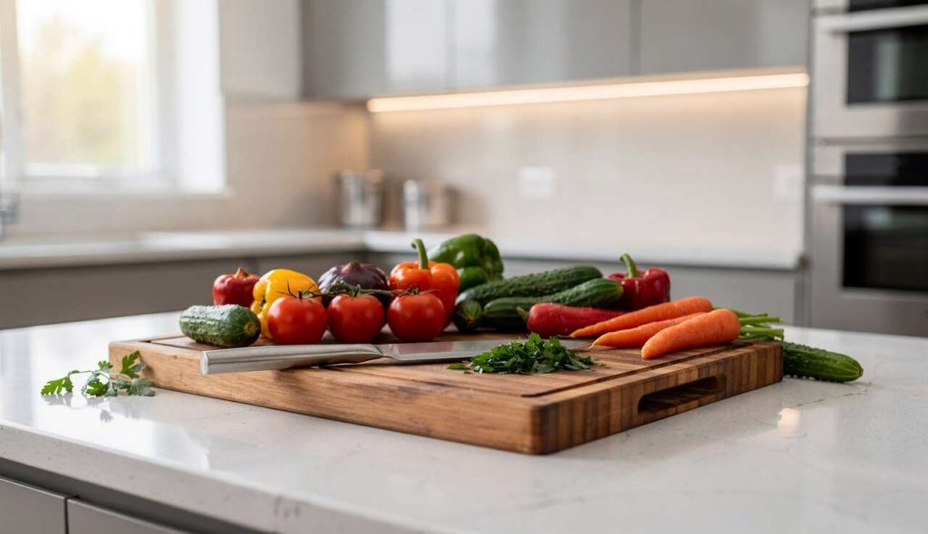 Cuisine efficace avec des planches multifonctions