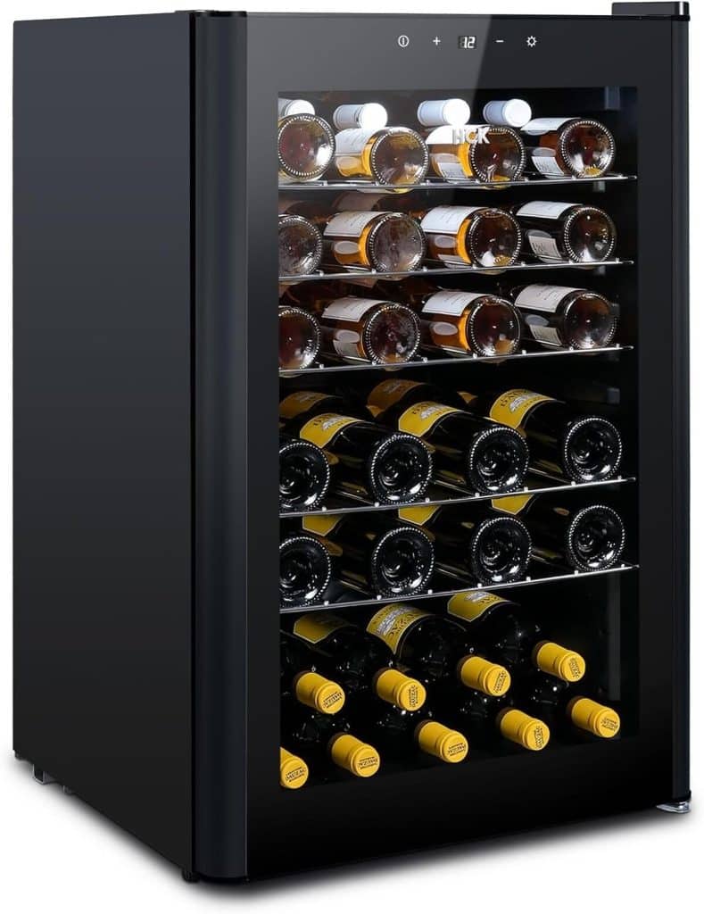Test : cave à vin HCK 115L, réfrigérateur 1 zone, porte en verre