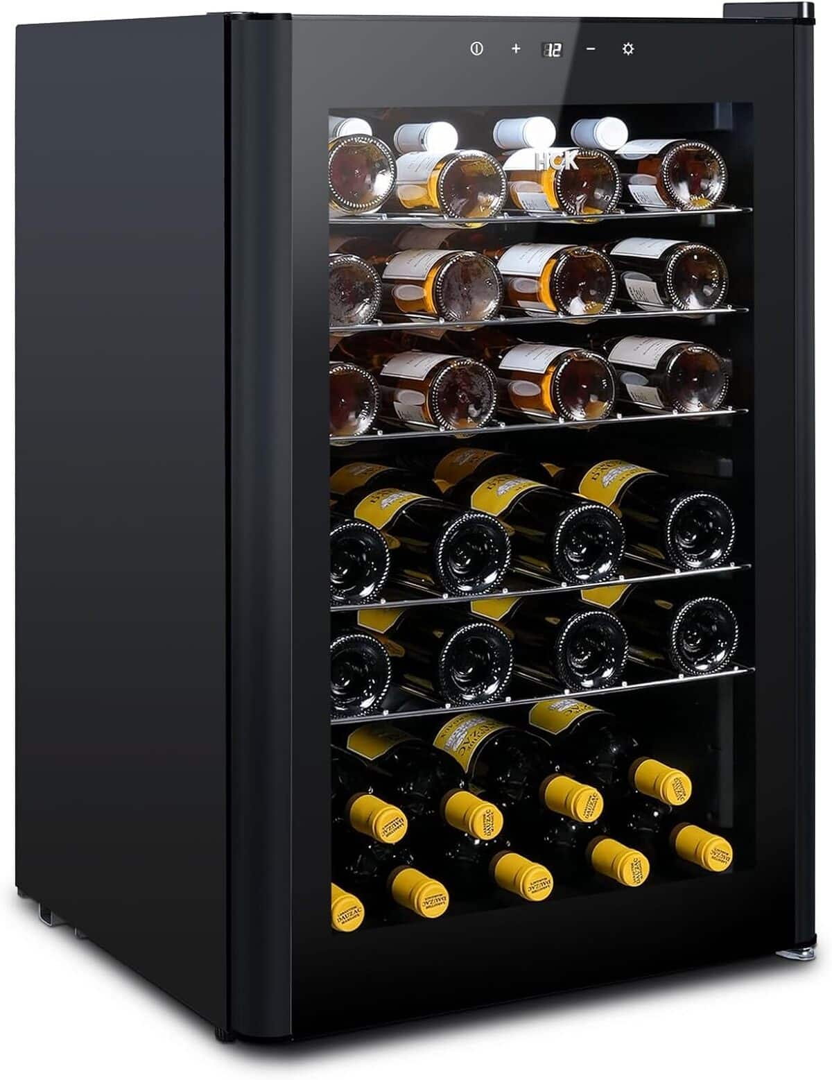 Test : cave à vin HCK 115L, réfrigérateur 1 zone, porte en verre
