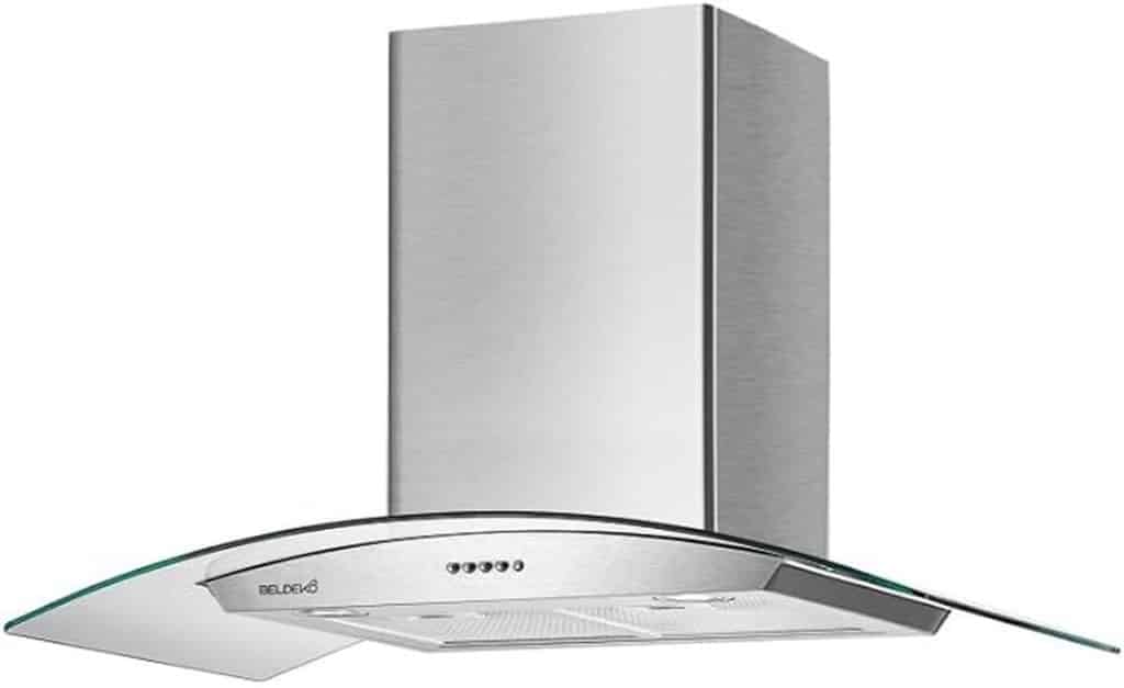 Test de la hotte murale 90 cm en verre et inox 559 m³/200W 60dB