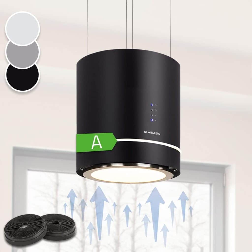 Test : klarstein Tron Ambience - hotte aspirante suspendue efficace et design