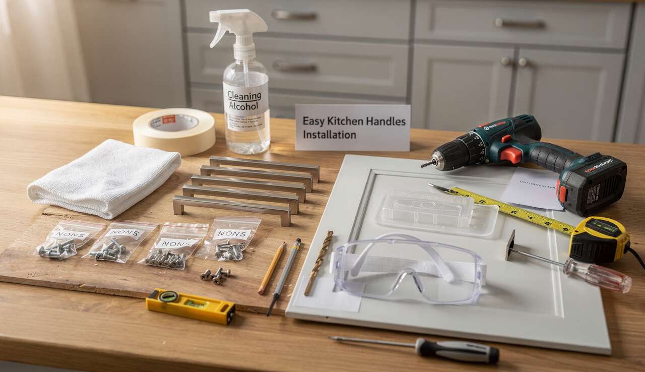 Installation facile de poignées de cuisine