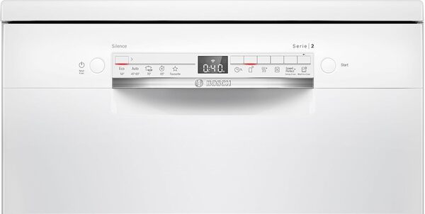 Bosch SMS2HTW02E, Série 2, Lave-vaisselle 60 cm, Pose libre, Blanc [Classe énergétique D]