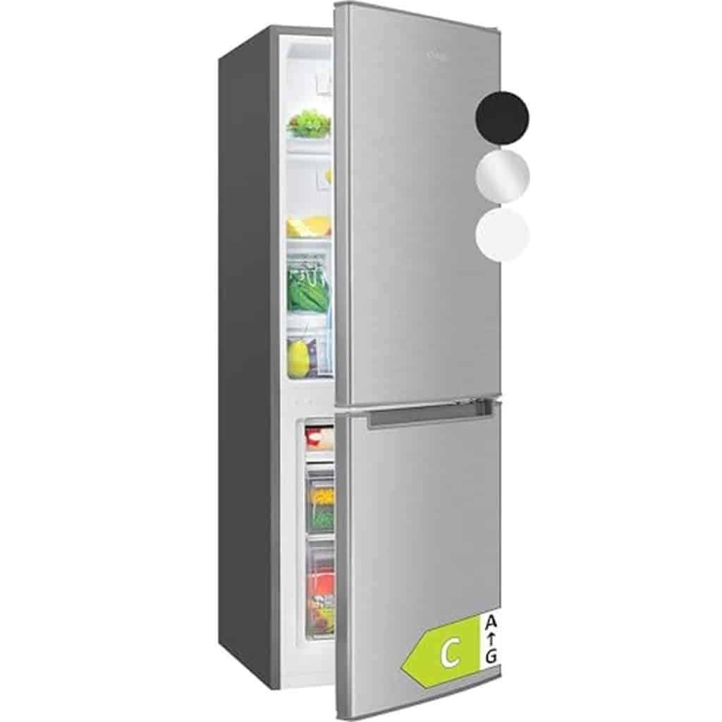 Test : réfrigérateur-congélateur Bomann KG7359 173L inox avec alarme et économie d'énergie