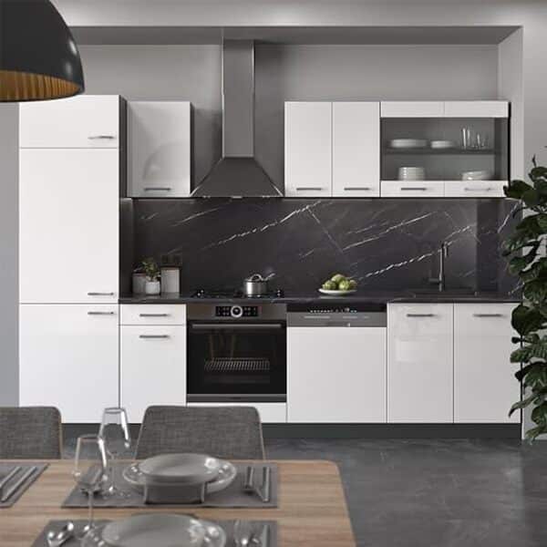 Découvrez l'élégance et la fonctionnalité de la cuisine R-Line 300 cm de vicco. Un design moderne et des rangements optimisés pour un espace culinaire exceptionnel.