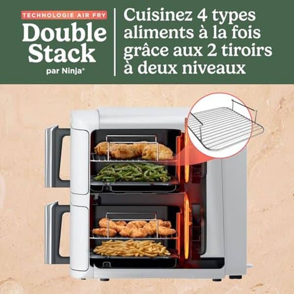 Découvrez notre analyse approfondie de la friteuse Ninja Double Stack XL pour une cuisson saine et rapide. Optimisez votre cuisine avec cette friteuse efficace et découvrez tous ses avantages pour une alimentation équilibrée.