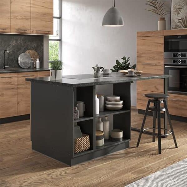 Découvrez comment l'îlot de cuisine Fame-Line de Vicco allie fonctionnalité et design élégant pour sublimer votre espace culinaire et simplifier votre quotidien