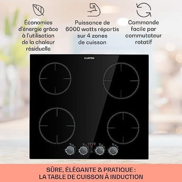 Découvrez notre avis sur la klarstein plaque induction encastrable 6000W avec 4 feux : performance, design et facilité d'utilisation décryptés pour vous aider dans votre choix.