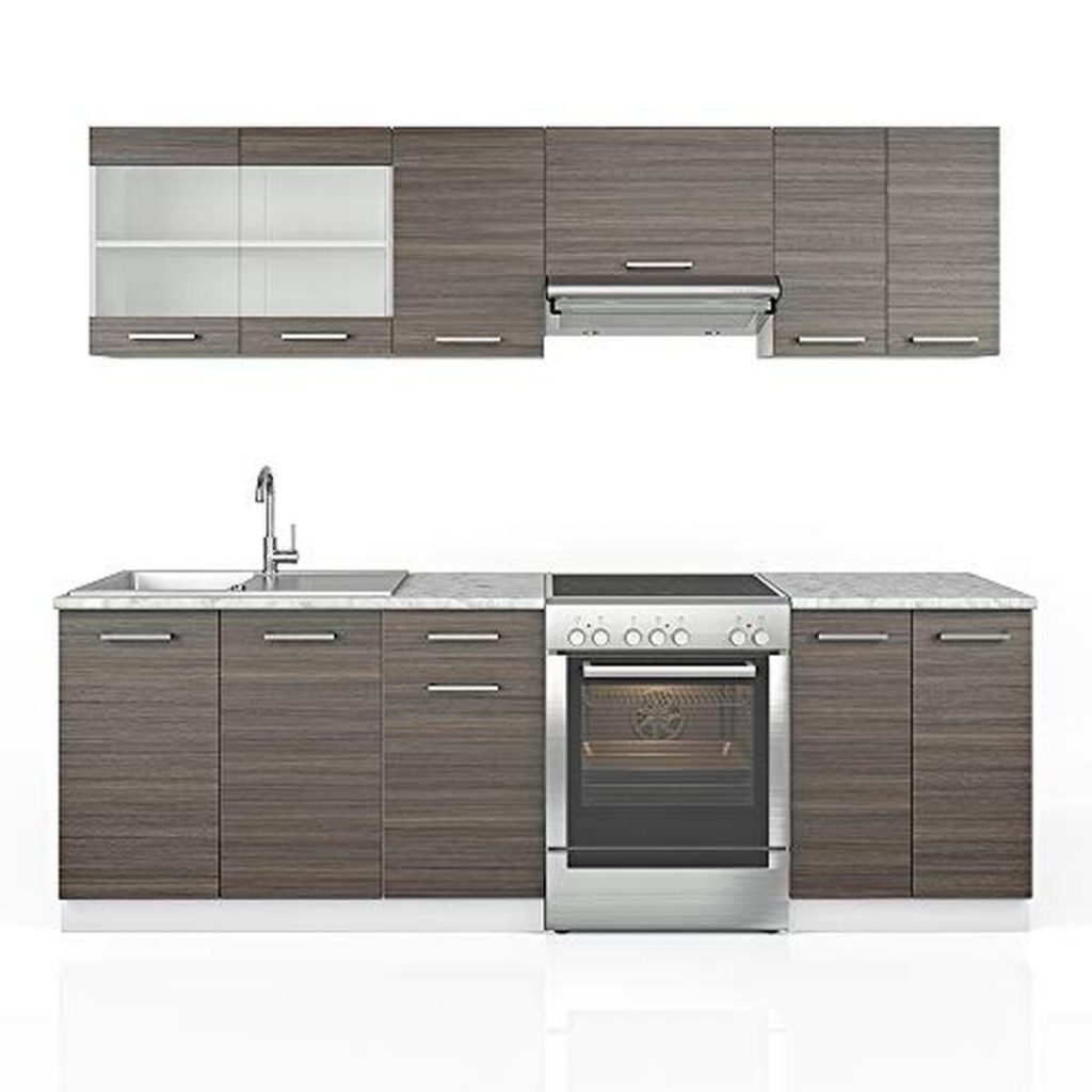 Test : cuisine Vicco Raul 240 cm, élégance gris et blanc