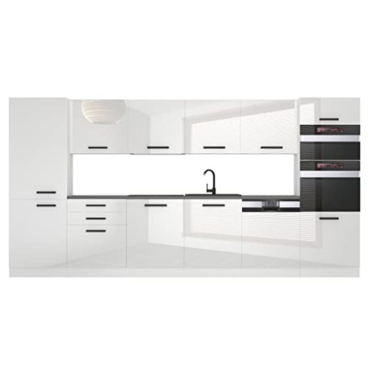 Test de la cuisine équipée Belini Naomi 360 cm blanc brillant