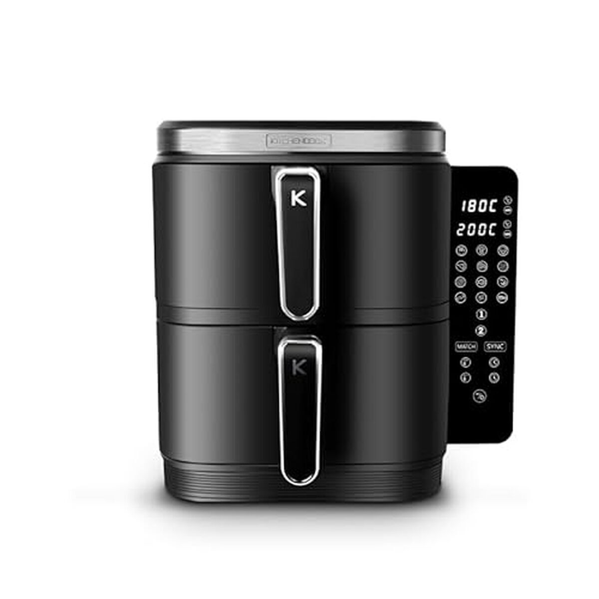 Test de la double friteuse à air verticale Kitchencook 12l 2800w