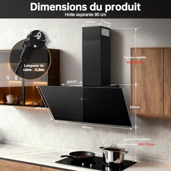 Découvrez le test complet de la hotte inclinée SNDOAS noire : design moderne et performances exceptionnelles pour votre cuisine.