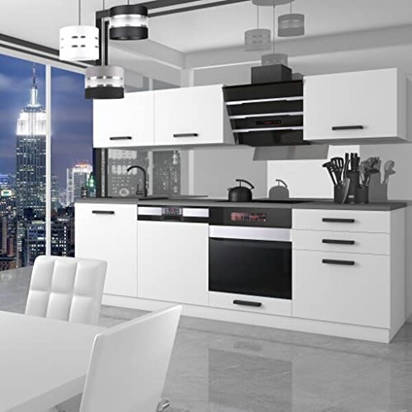 Découvrez notre analyse détaillée de la cuisine équipée Belini Linda 240 cm en blanc mat : avis sur le design, la praticité et la qualité des matériaux. Transformez votre espace culinaire avec style.