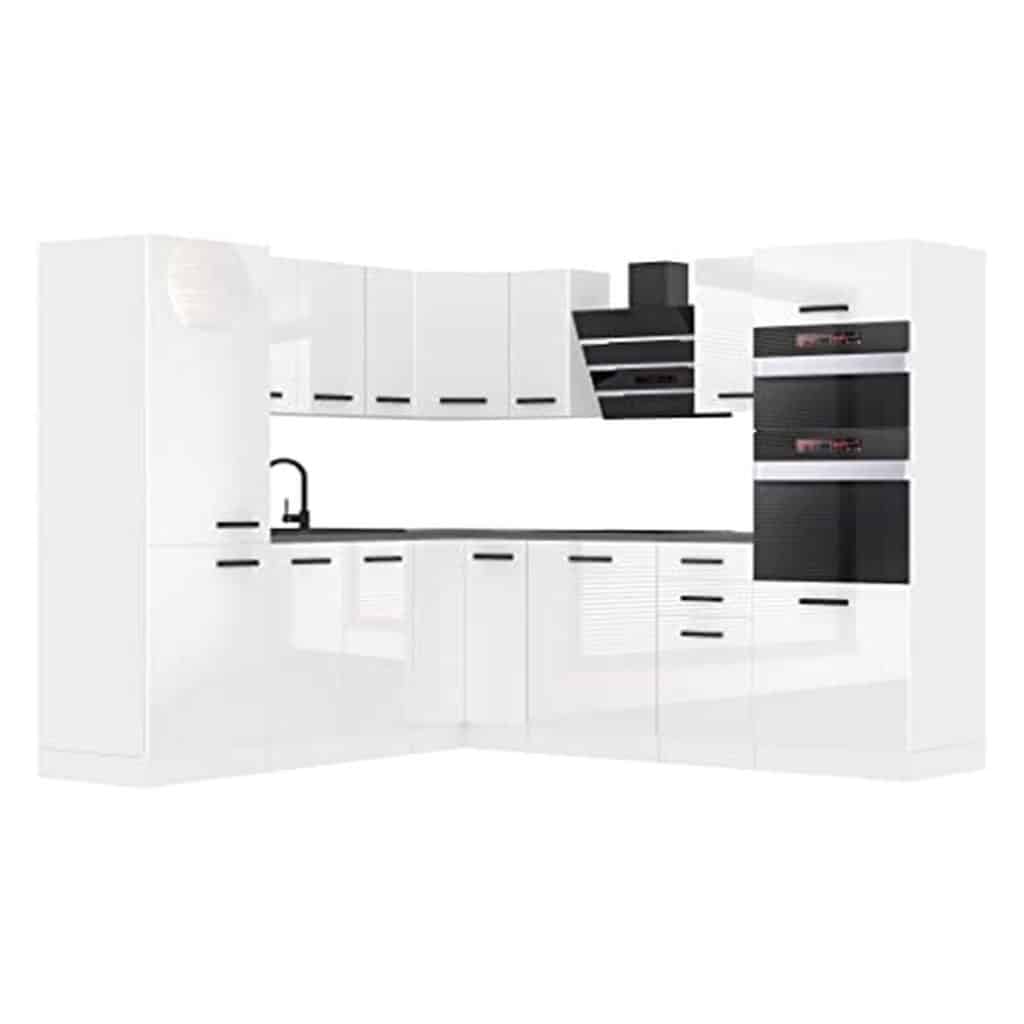 Test : belini cuisine Stacy en L, blanc brillant