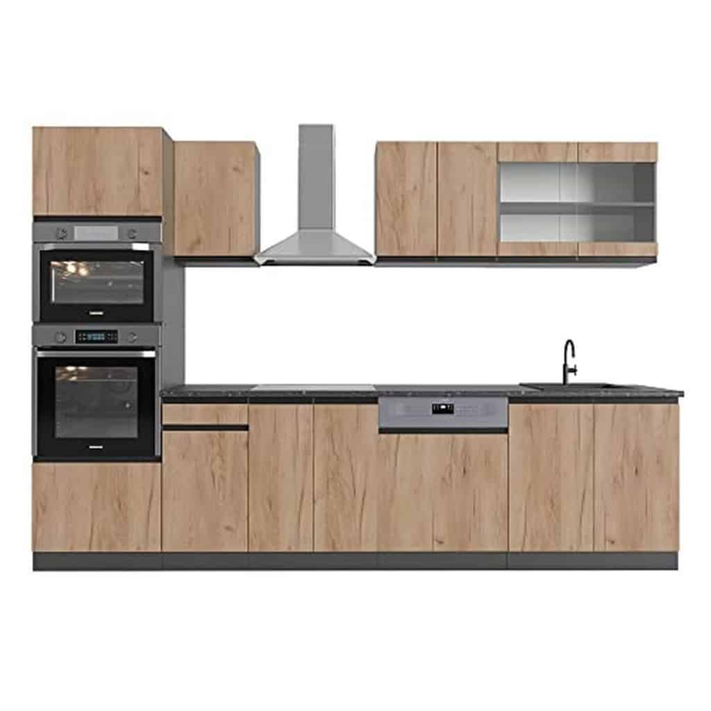 Test cuisine Vicco R-Line : élégance et praticité en chêne doré/anthracite