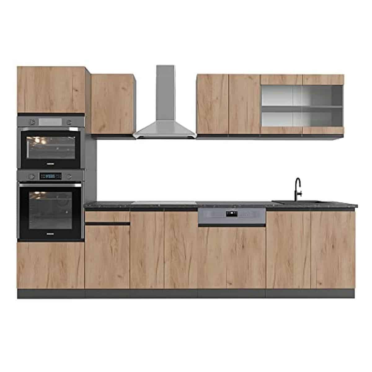 Test cuisine Vicco R-Line : élégance et praticité en chêne doré/anthracite