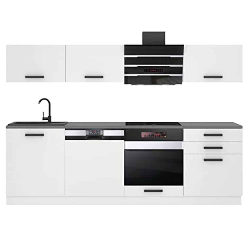 Test De La Cuisine Équipée Belini Linda 240 Cm Blanc Mat