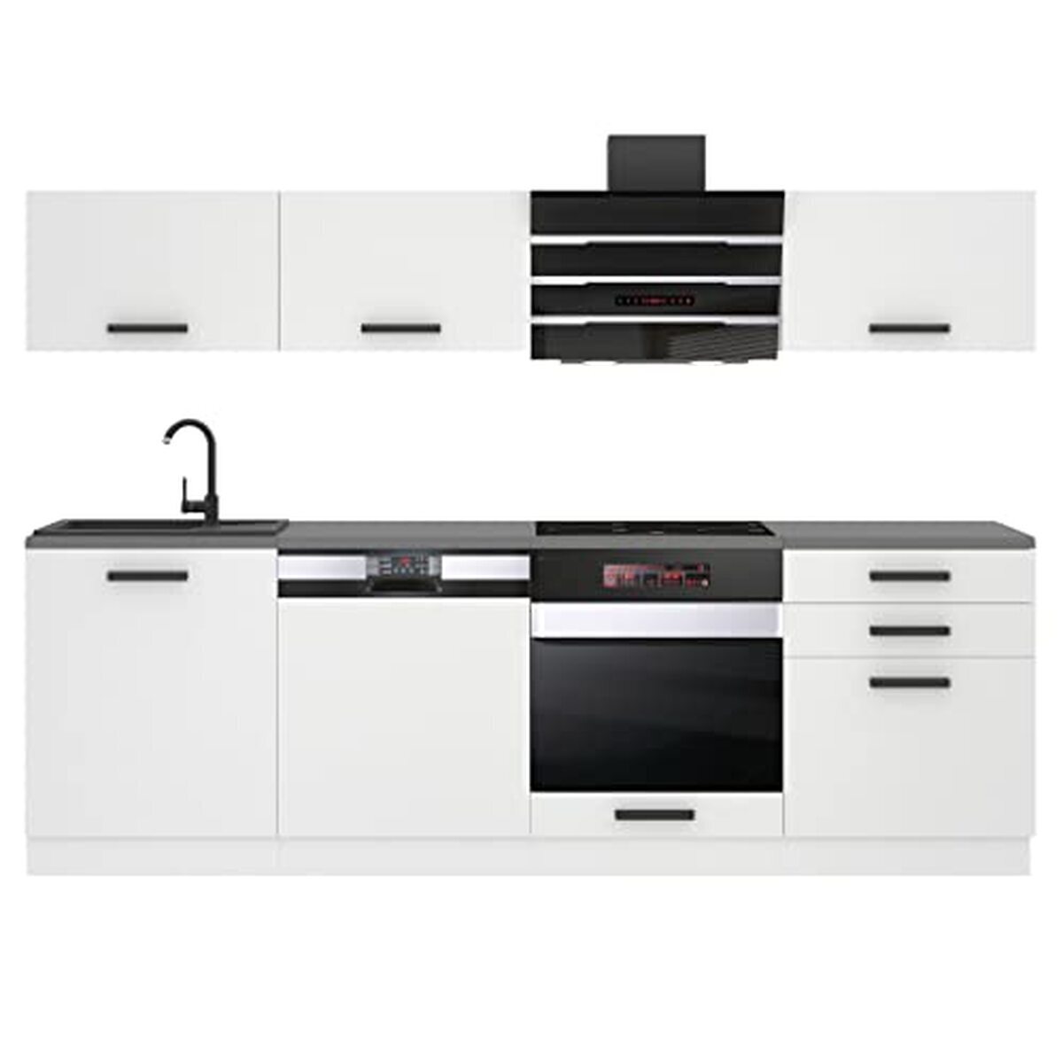 Test De La Cuisine Équipée Belini Linda 240 Cm Blanc Mat