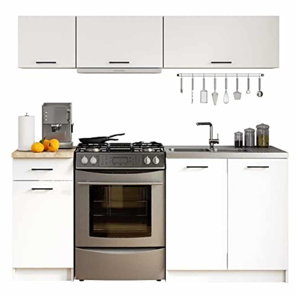 Test du set de meubles de cuisine AKORD 1.8m G1 en blanc